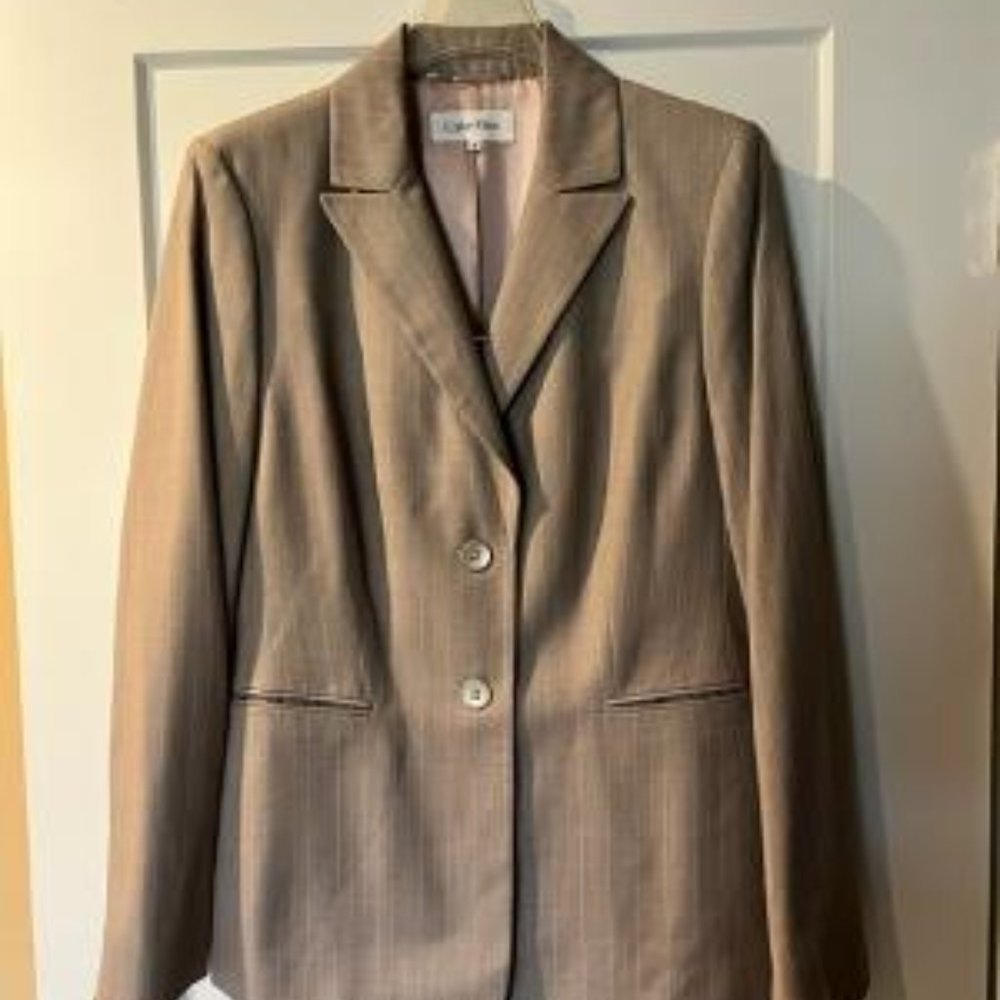 Calvin Klein pinstripped suit
